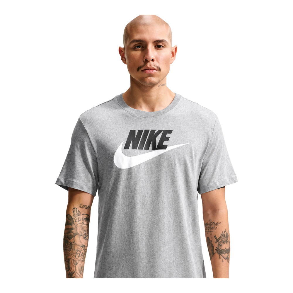 Men's Nike Sportswear Icon Futura T-Shirt Dark Grey Heather/Black/White AR5004-063