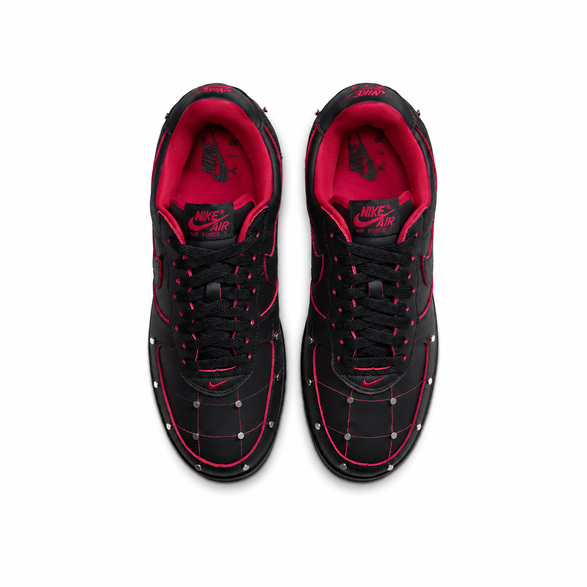 Men's Nike Air Force 1 `01 "Nightmare" Black/Black/Gym Red/Metallic Silver IX0104-001
