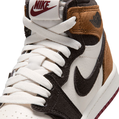 Air Jordan 1 Retro High OG Little Kid's Love Letter Shadow Brown/Shadow Brown-Soft Pearl-Light British Tan-Team Red FD1412-201