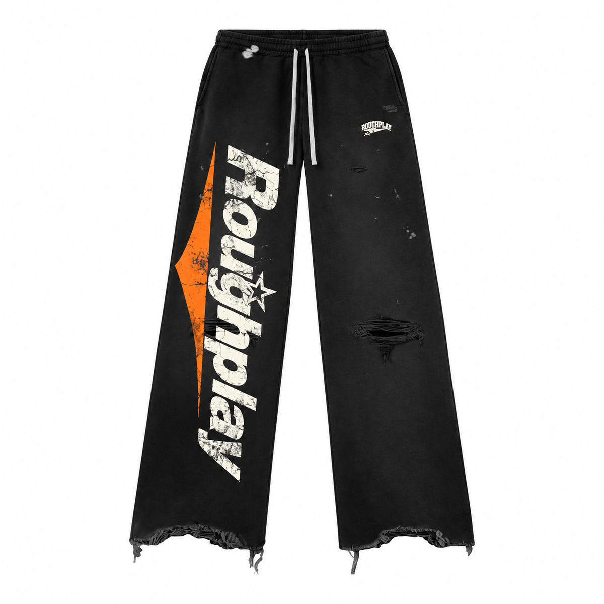 Men's Roughplay Sweatpant Black/Orange straightsetpnt-bkorg