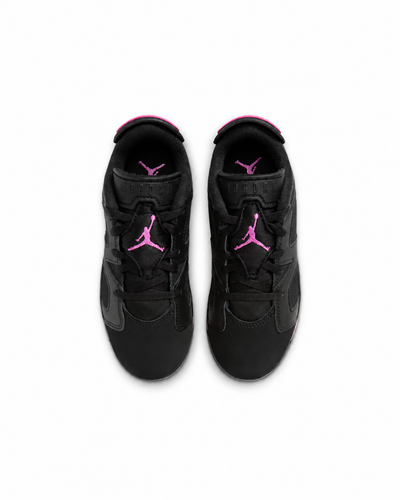 Little Kid's Jordan 6 Retro Low Black/Pink Foam/Laser Fuchsia IQ5506-001