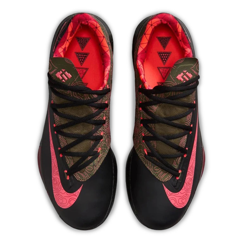 Men's Nike KD 6 Meteorology Black/Atomic Red-Medium Olive-Noble Red IM4409-001