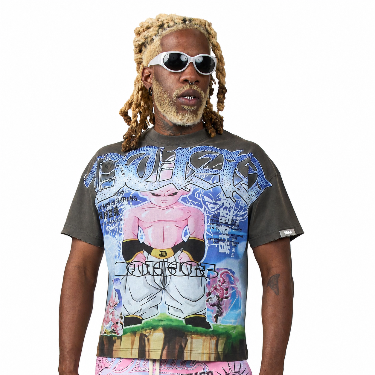 Men's Duaa Warrior T-Shirt Gray warriortee-blue