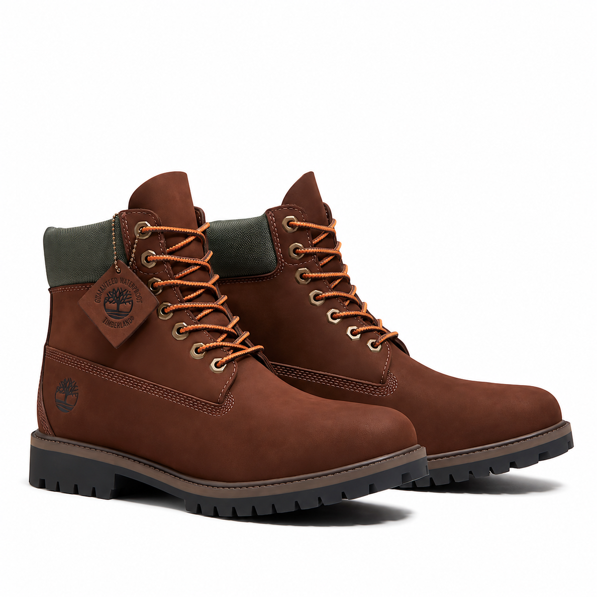 Men's Timberland® Heritage 6-Inch Waterproof Boot Dark Brown Nubuck tb0a5rnwamj