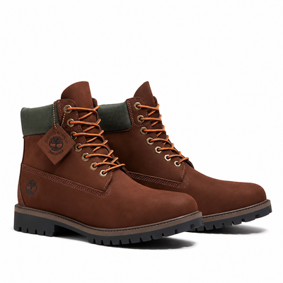Men's Timberland® Heritage 6-Inch Waterproof Boot Dark Brown Nubuck tb0a5rnwamj