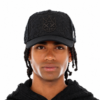 Cult of Individuality A Frame Trucker Hat Lace Black 626AC-CH71A-BLK