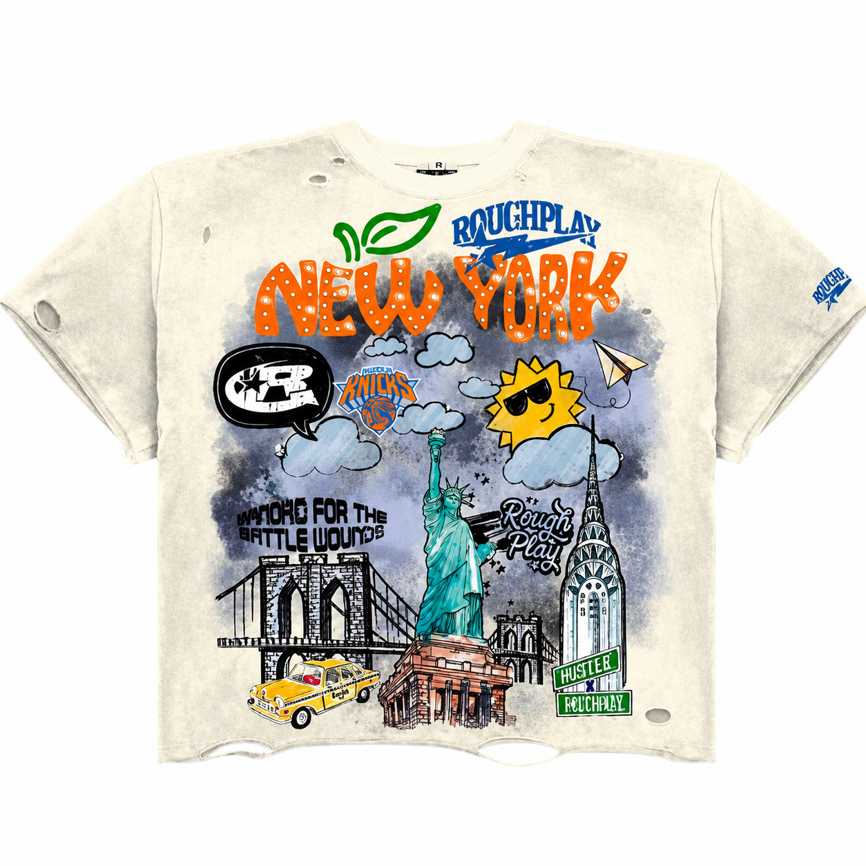 Men's Rough Play New York T-Shirt Beige newyorktee-yell