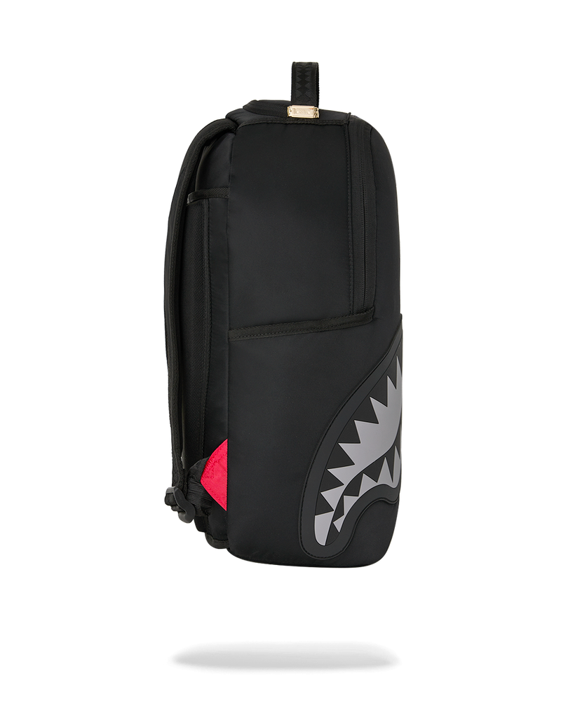 Sprayground Shark Central Black Nylon Gray Embossed Backpack
