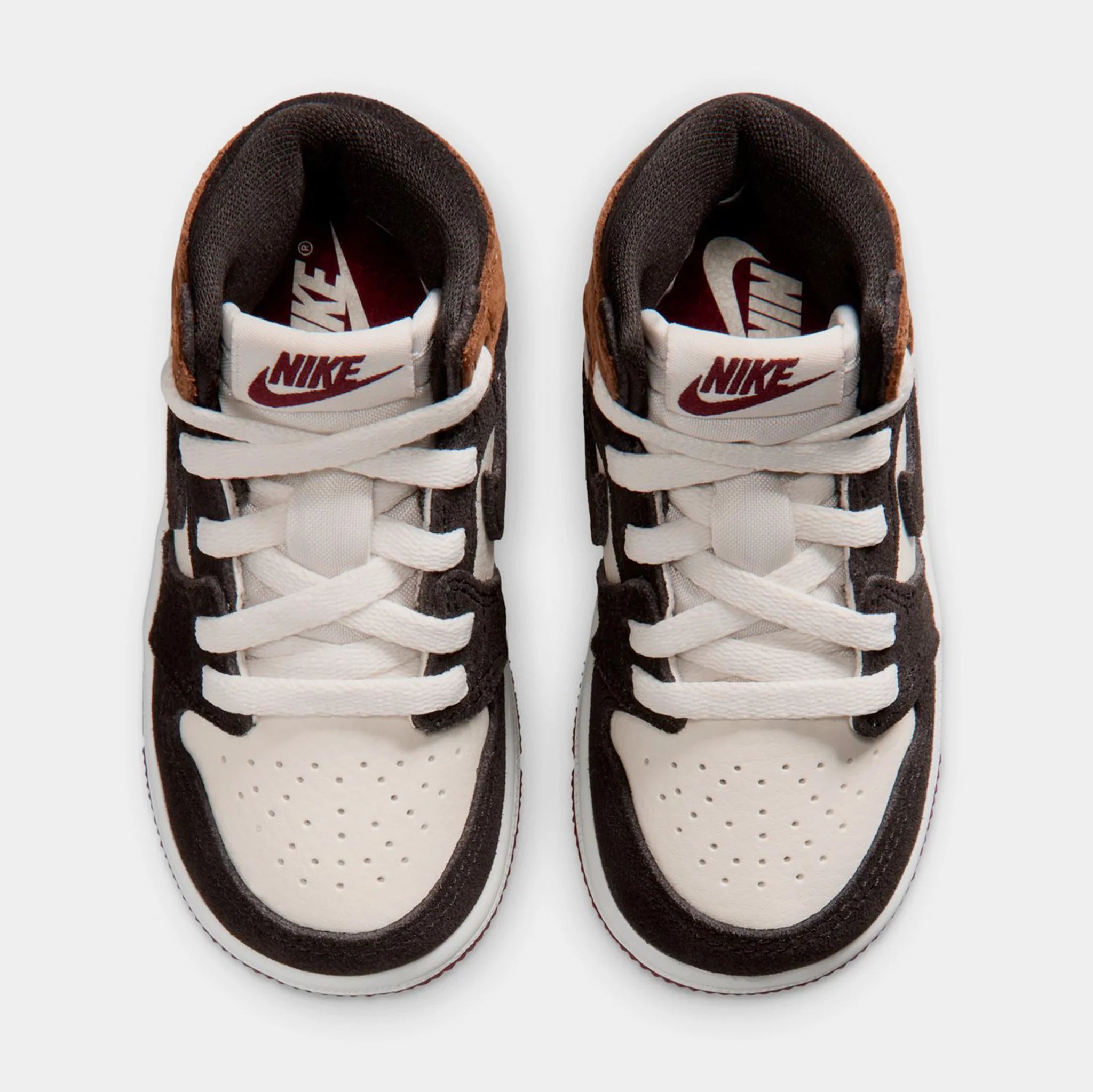 Air Jordan 1 Retro High OG Toddler's Love Letter Shadow Brown/Shadow Brown-Soft Pearl-Light British Tan-Team Red FD1413-201