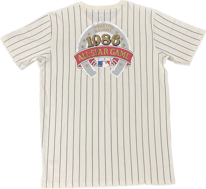 New Era Men's Houston Astros Throwback Pinstripe T-Shirt