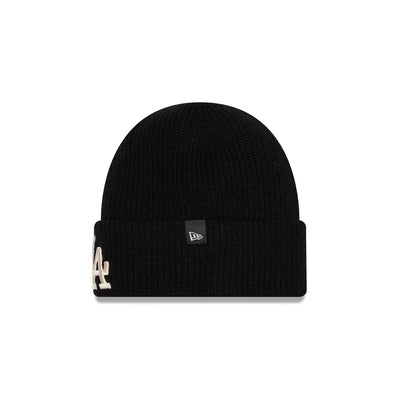 New Era Los Angeles Dodgers Woolen Black Short Cuff Knit Beanie