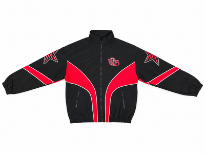 Men's Wave District Studio Nylon Jacket Black Red WDS-4J001B-BKRD