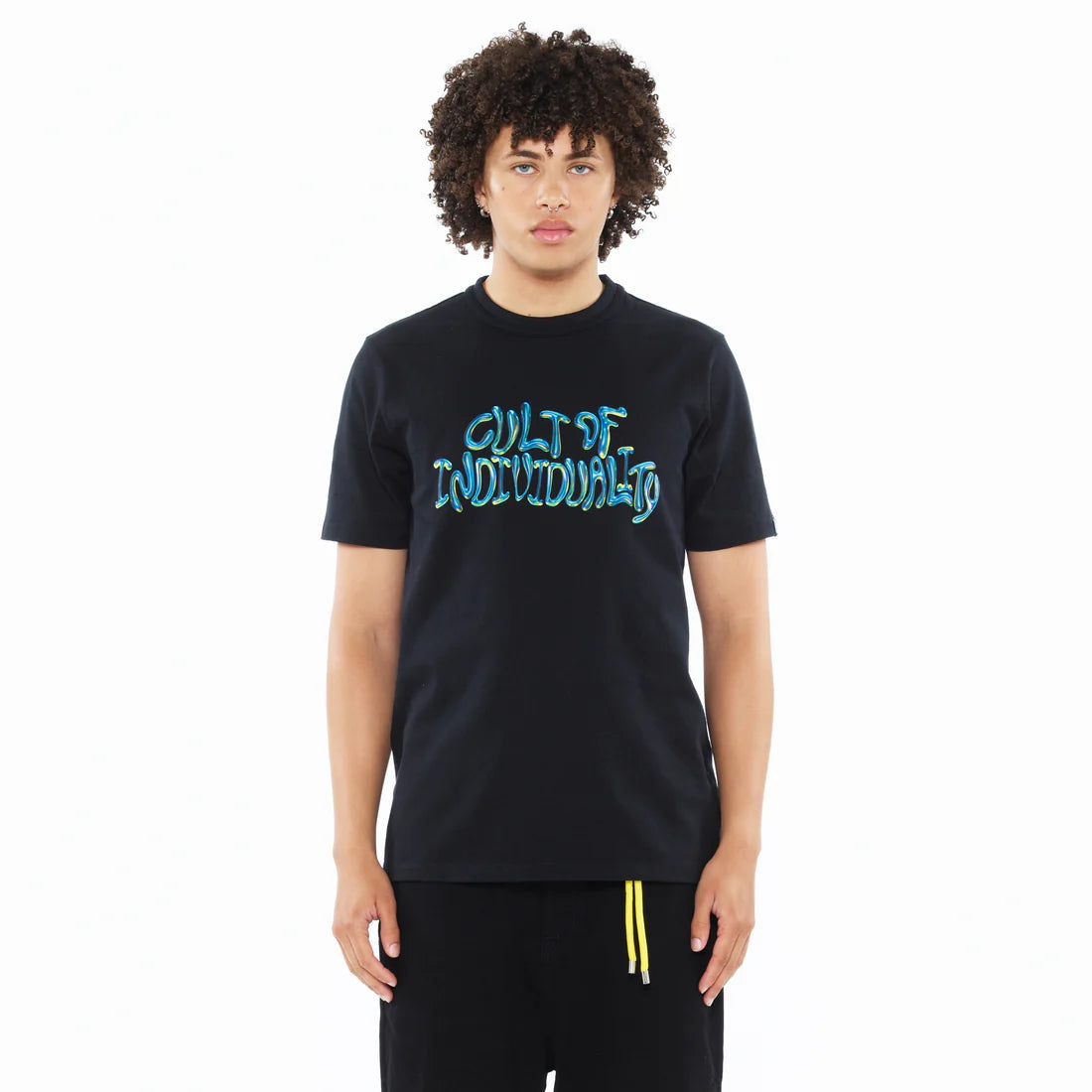 Cult of Individuality Heavyweight Men's T-Shirt - "Bubble Logo" - Black 1