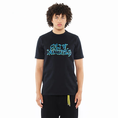 Cult of Individuality Heavyweight Men's T-Shirt - "Bubble Logo" - Black 1