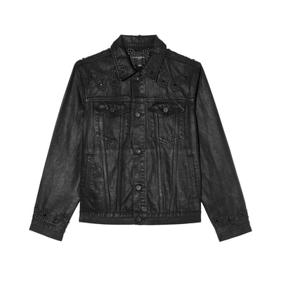 Men's Cult of Individuality Type II Denim Jacket in Paisley