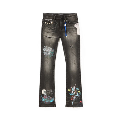 Men's Cult of Individuality Lenny Bootcut 603 Jeans in Graffiti