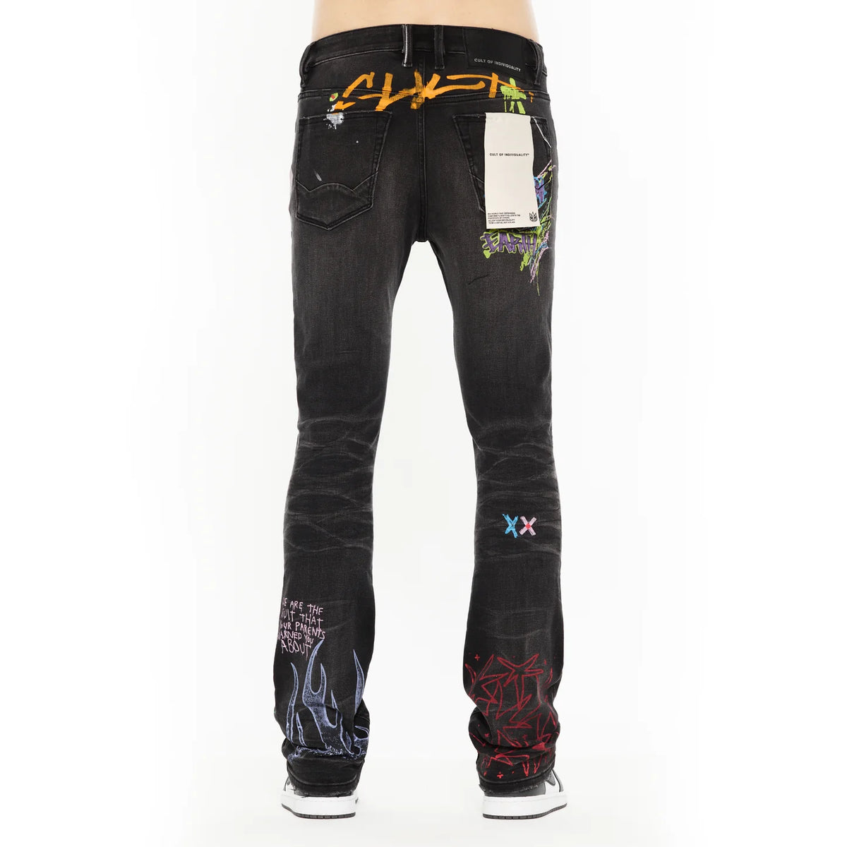Men's Cult of Individuality Lenny Bootcut 603 Jeans in Graffiti