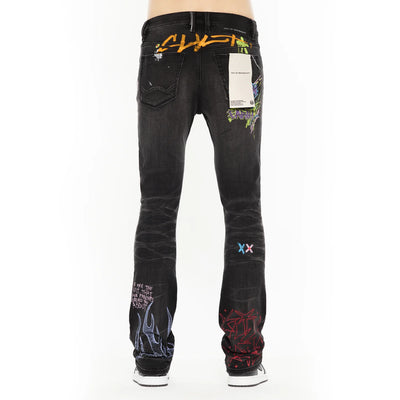Men's Cult of Individuality Lenny Bootcut 603 Jeans in Graffiti