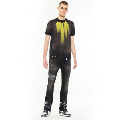 Men's Cult of Individuality Lenny Bootcut 603 Jeans in Graffiti