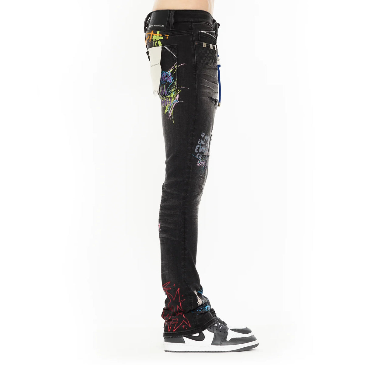 Men's Cult of Individuality Lenny Bootcut 603 Jeans in Graffiti
