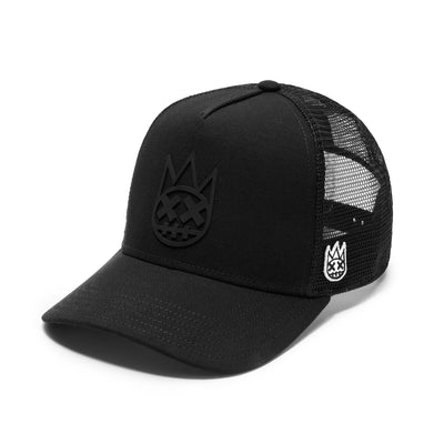 Men's Cult Of Individuality Logo Mesh Back Trucker Hat "Shimuchan" in Black