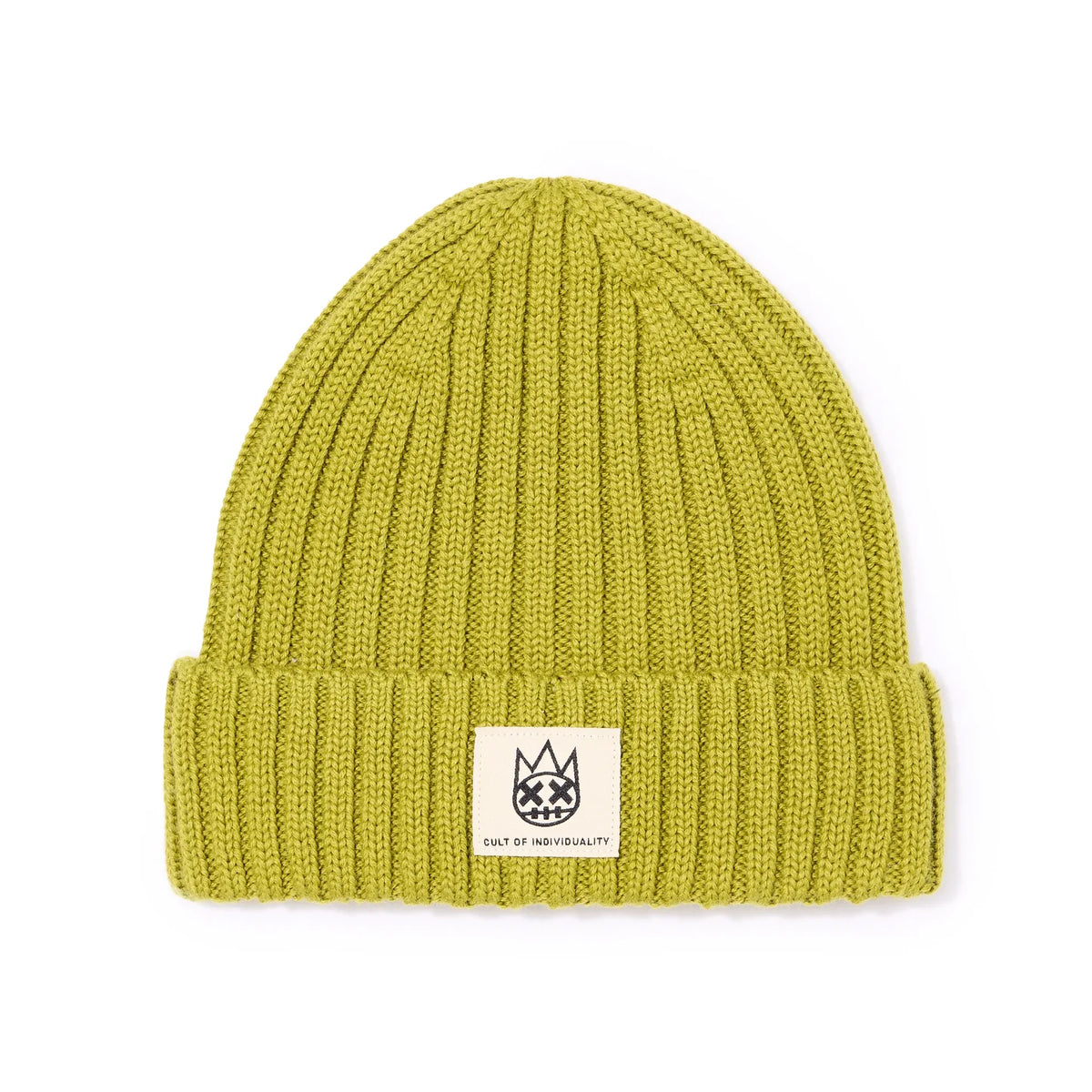 Men's Cult of Individuality Knit Hat in Green Oasis