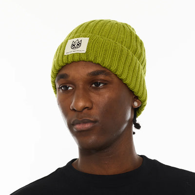 Men's Cult of Individuality Knit Hat in Green Oasis