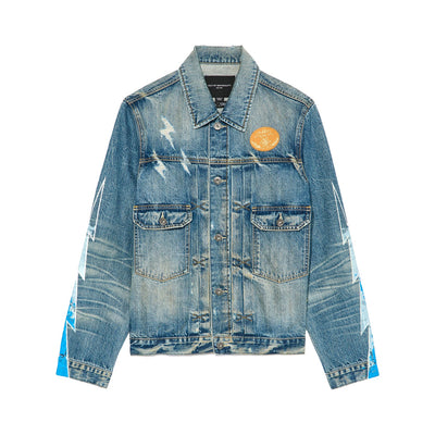 Men's Cult of Individuality Lucky Bastard Classic Denim Jacket in Acid