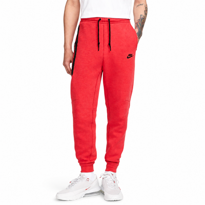 Men's Nike Tech Fleece Joggers Light University Red Heather/Black FB8002-672