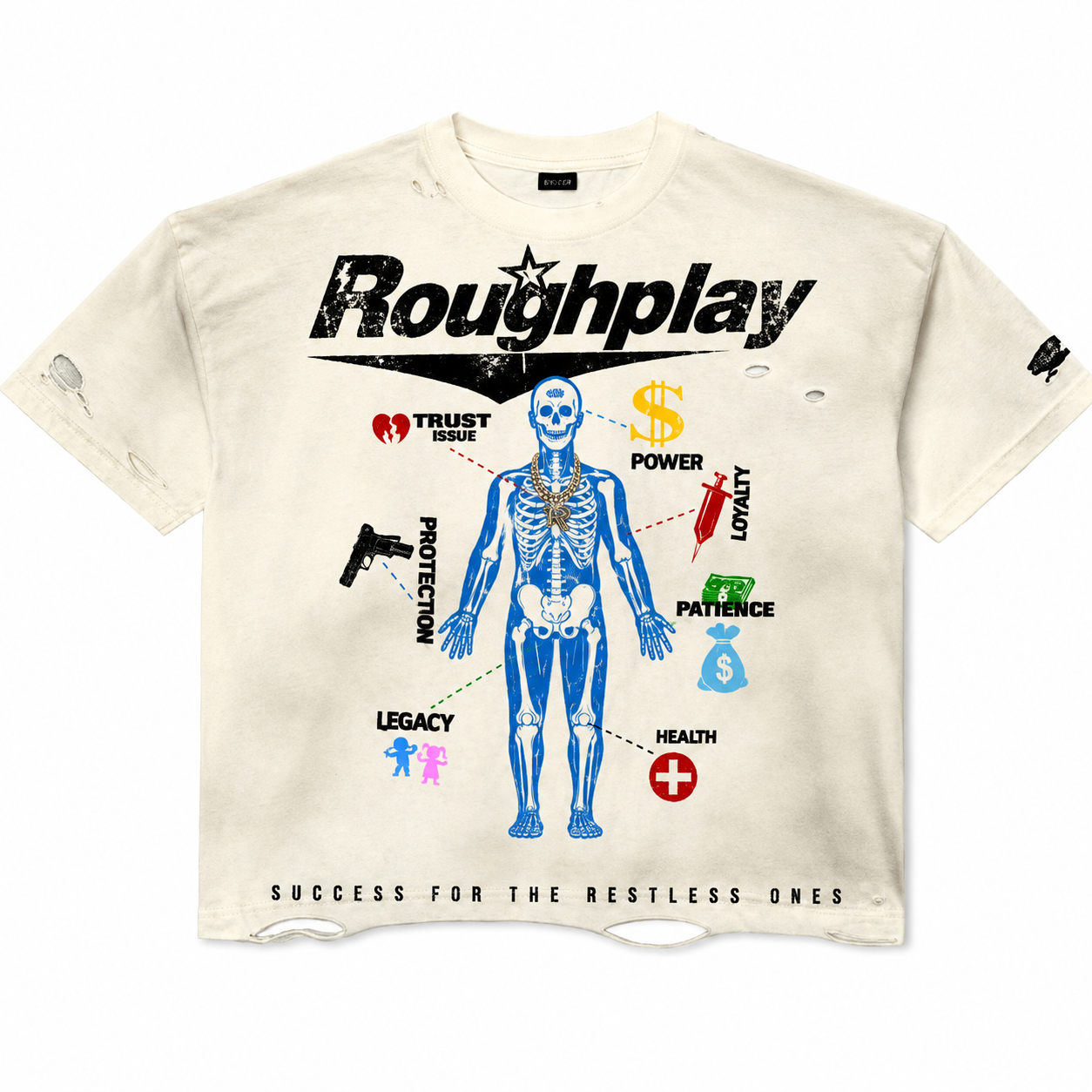 Men's Rough Play Members Only T-Shirt Beige membersonlytee-yell