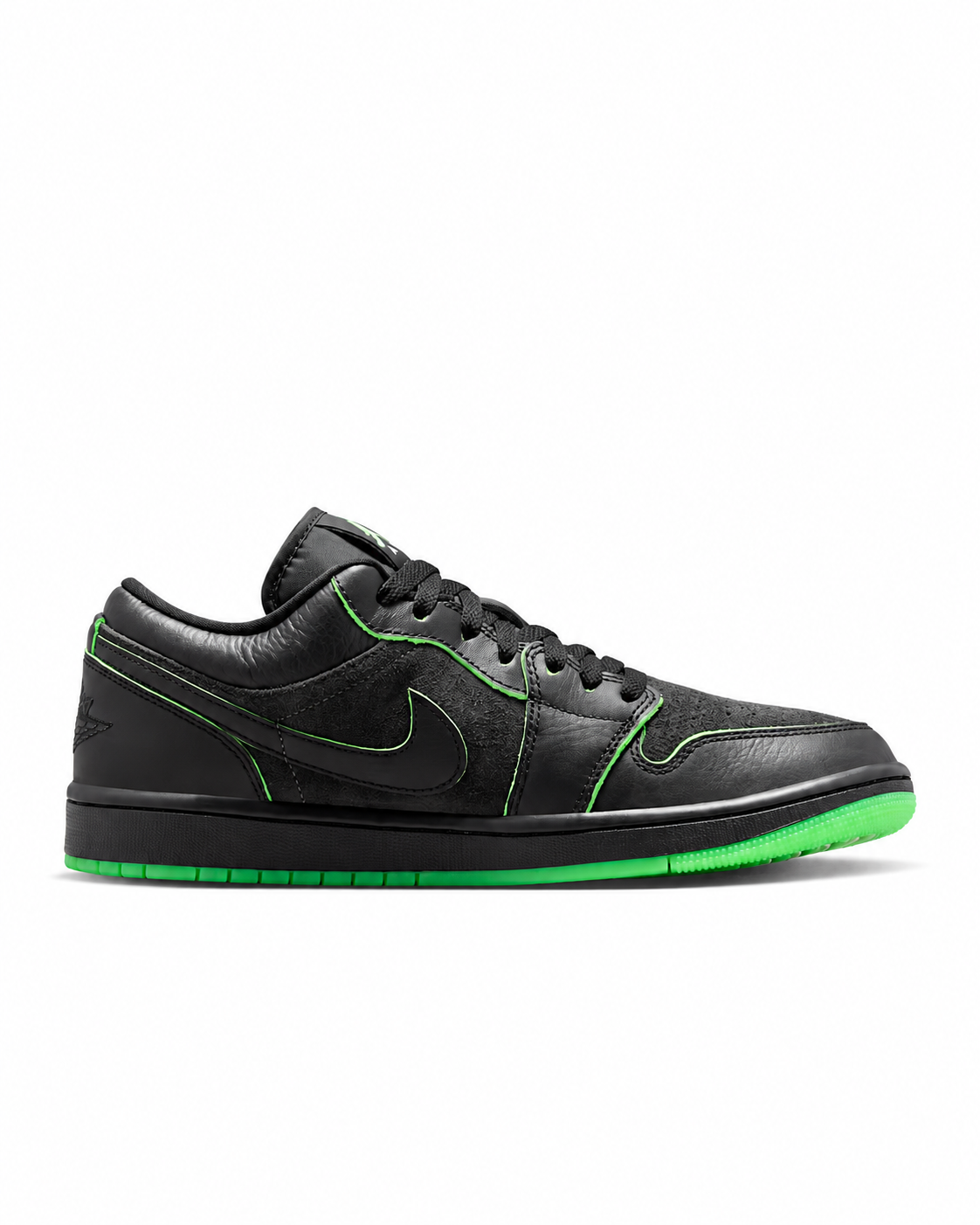Men's Air Jordan 1 Low SE Black/Scream Green/Dark Smoke Grey/Black  IQ5494-001