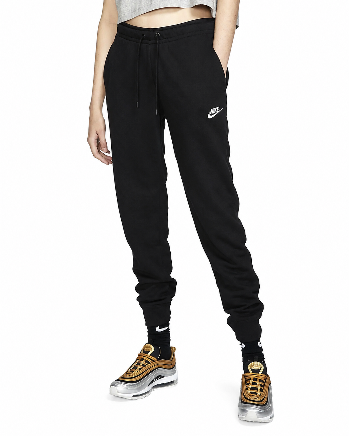 Women's Nike Sportswear Varsity Tight Fleece Joggers Black BV4087-010