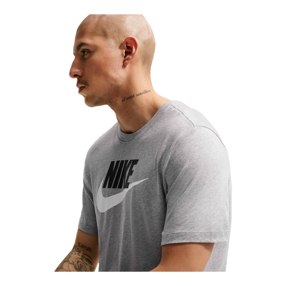 Men's Nike Sportswear Icon Futura T-Shirt Dark Grey Heather/Black/White AR5004-063