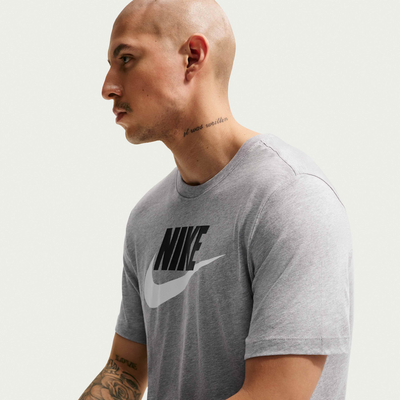 Men's Nike Sportswear Icon Futura T-Shirt Dark Grey Heather/Black/White AR5004-063