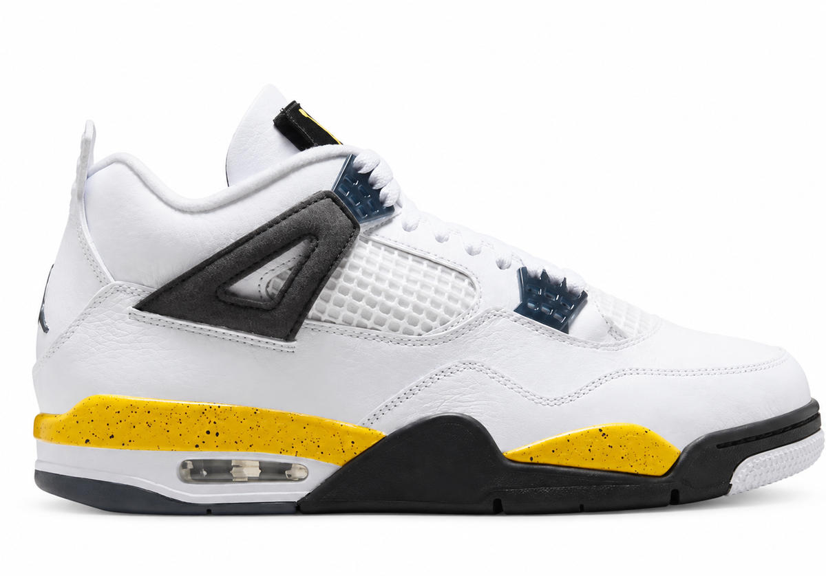 Men's Air Jordan 4 Retro Rare Air Tour Yellow White/Tour Yellow/Dark Blue Grey/Black IO2463-102