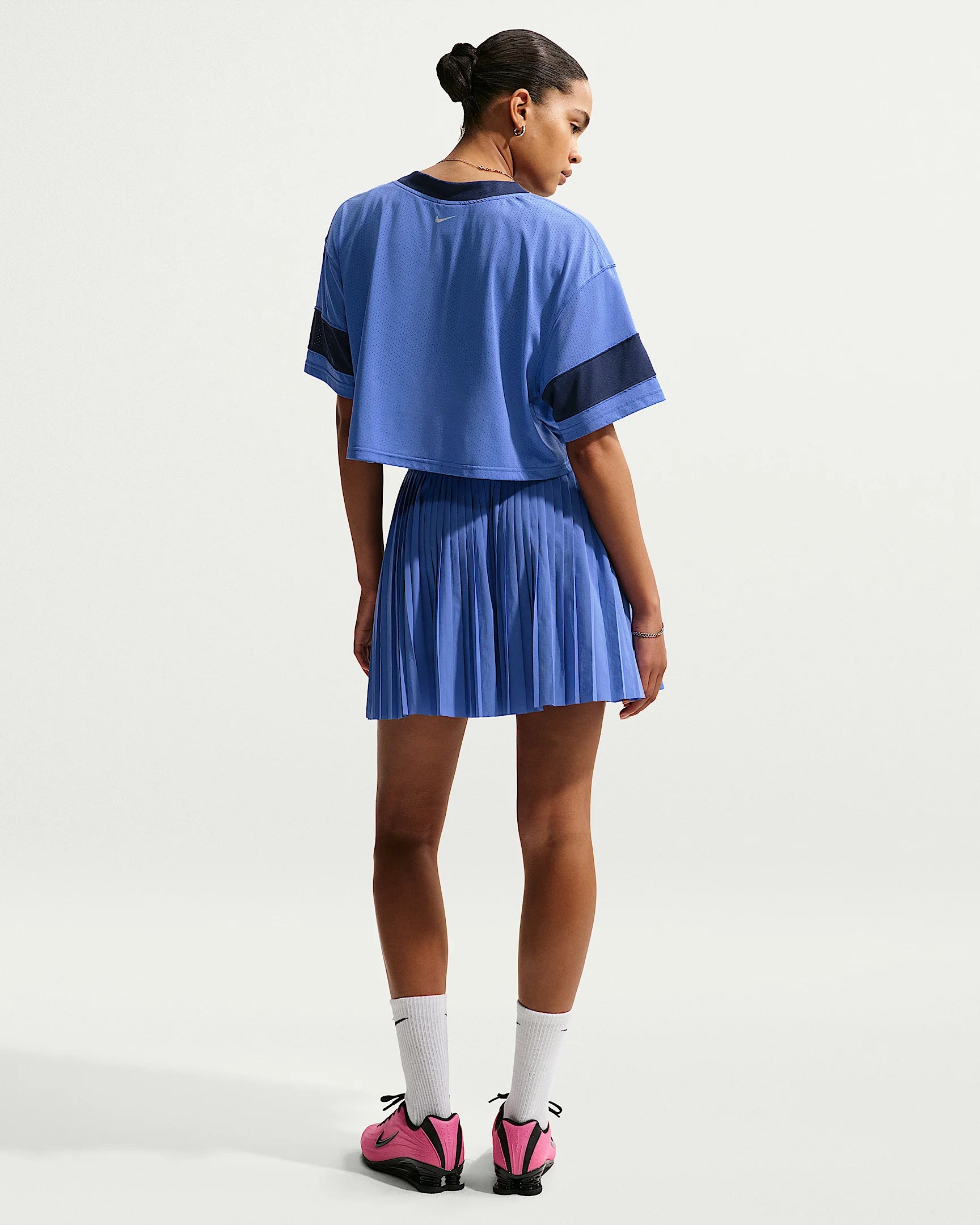 Women's Nike Sportswear Women's Pleated Skirt - Light Medium Blue/Sail 5