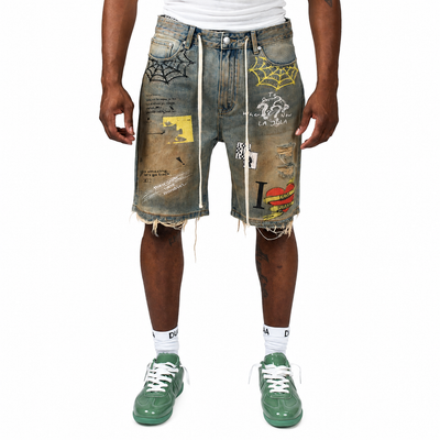 Men's Duaa Sunset Jean Shorts Blue sunsetsht-blue