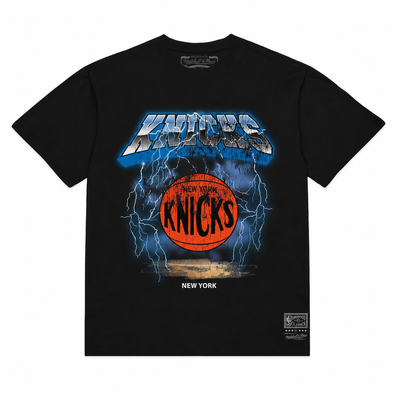 Men's Mitchell & Ness Nba New York Knicks Black Lightning T-Shirt SS21262-BLK
