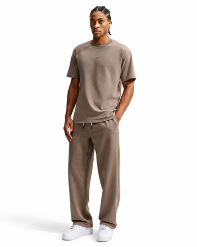 Men's Nike Standard Issue Therma-FIT Brushed Open-Hem Basketball Pants Mink Brown/Pale Ivory IM6333-214