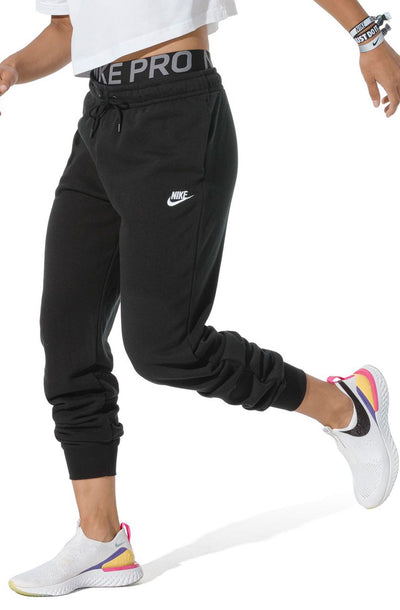Women's Nike Sportswear Essential Fleece Pants Black/White BV4095-010