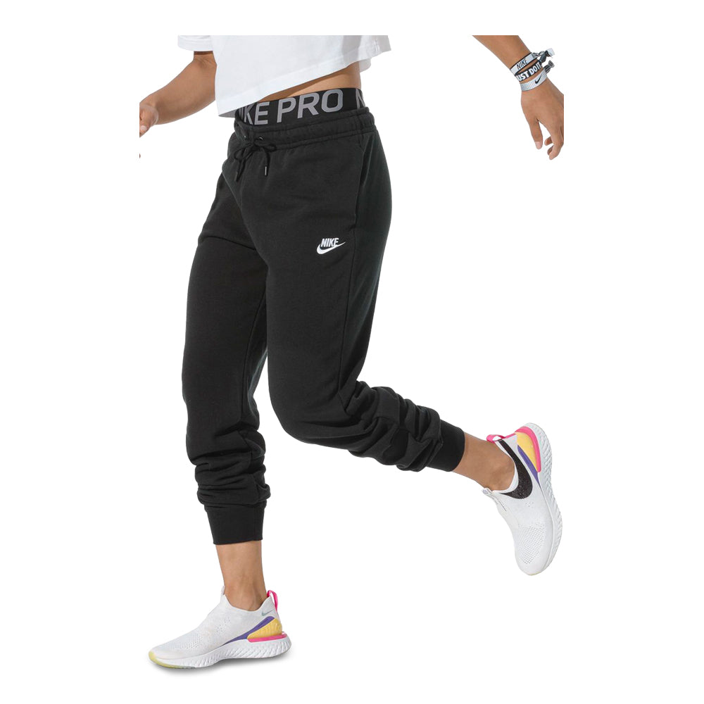 Women's Nike Sportswear Essential Fleece Pants Black/White BV4095-010