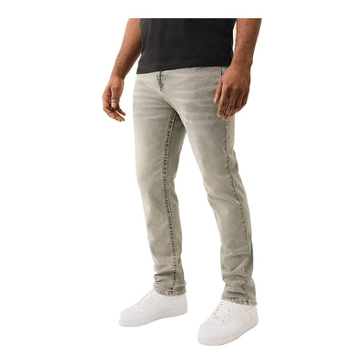 True Religion Men's Rocco Big T Flap Skinny Jean - Grey Crisp Wash 2