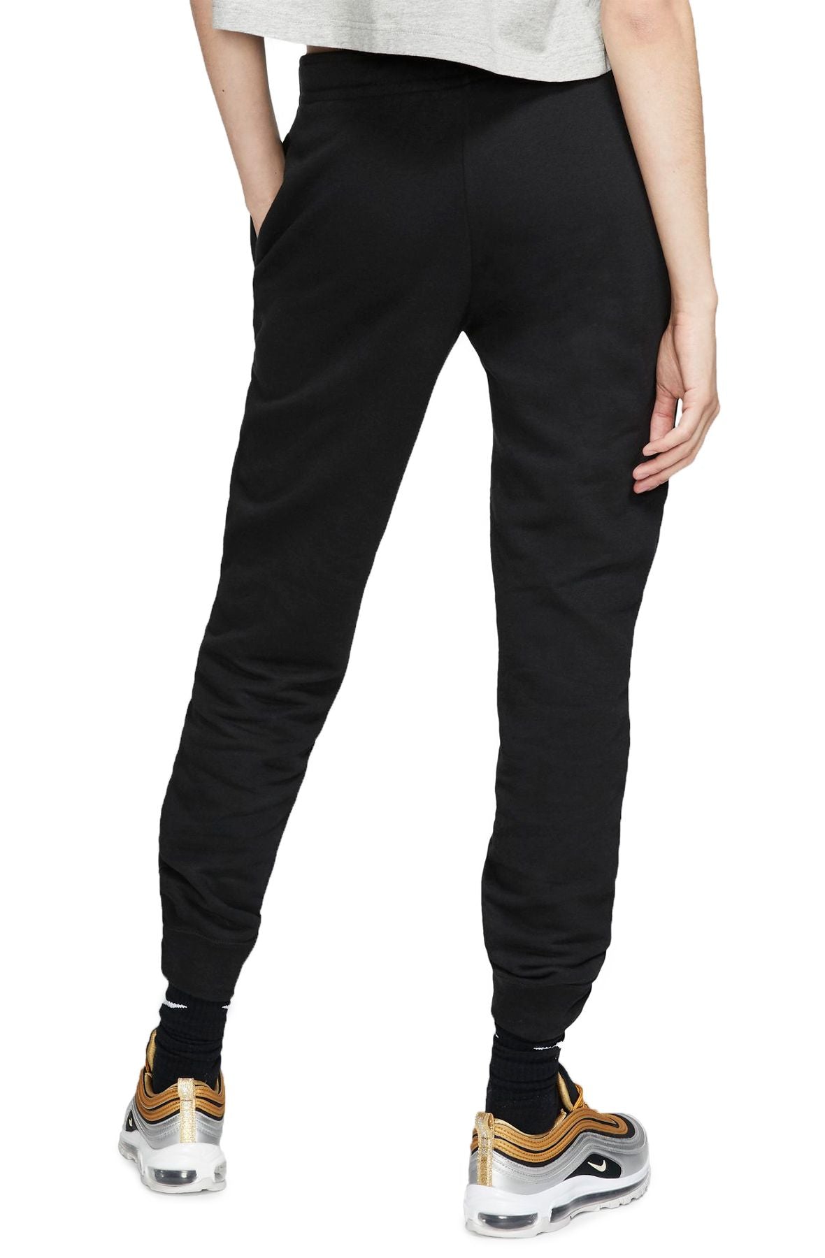 Women's Nike Sportswear Essential Fleece Pants Black/White BV4095-010