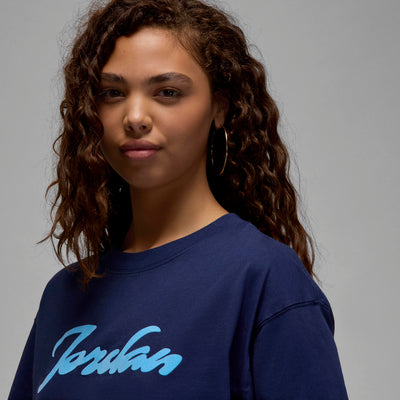 Women's Jordan Graphic T- Shirt Midnight Navy/Blue Chill FV7200-410