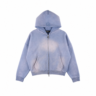 Men's Common Hype Zip Up Hoodie Blue ch3980-blue