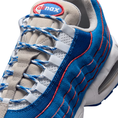 Men's Nike Air Max 95 Big Bubble Lawson Blue Sapphire/White-Light Smoke Grey-Metallic Silver IR1944-400