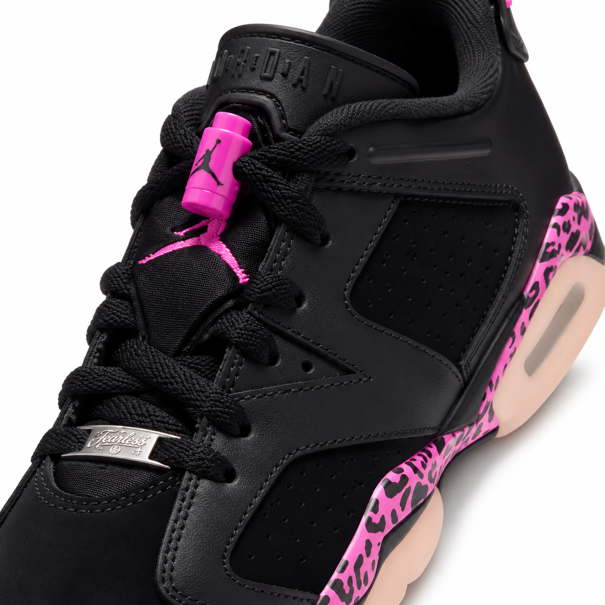 Big Kid's Air Jordan 6 Retro Low Black/White/Fierce Pink 768878-001