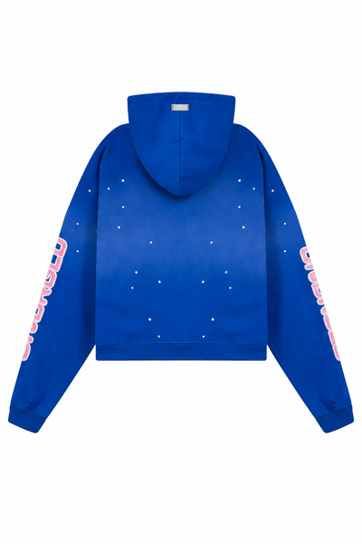 Men's Undergold Act 1 Neon Zip Up Boxy Fit Hoodie Electric Blue act1zipuphdy-blue