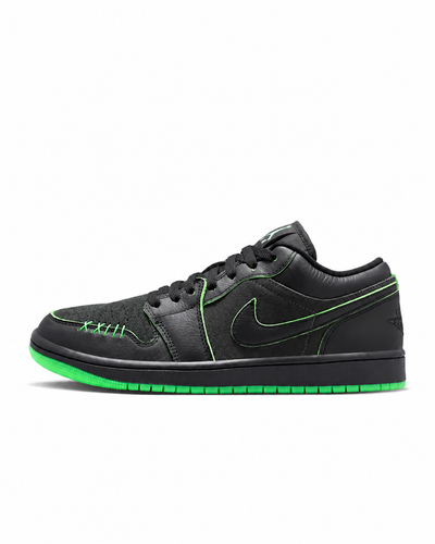 Men's Air Jordan 1 Low SE Black/Scream Green/Dark Smoke Grey/Black  IQ5494-001