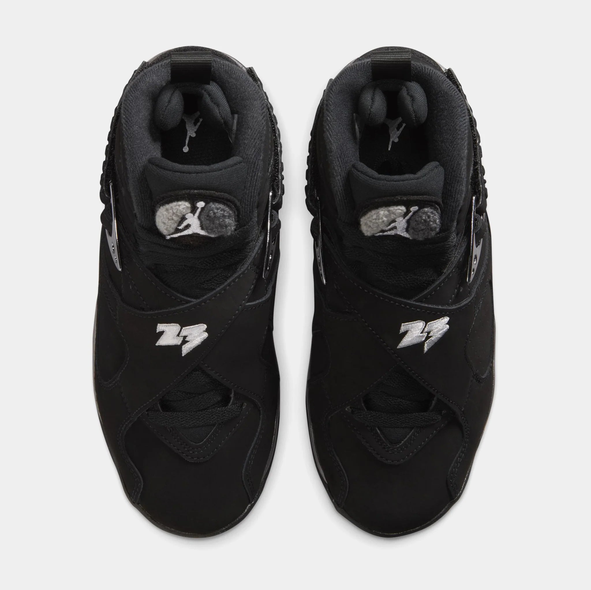 Big Kid's Air Jordan 8 Retro Chrome Black/Chrome 305368-007